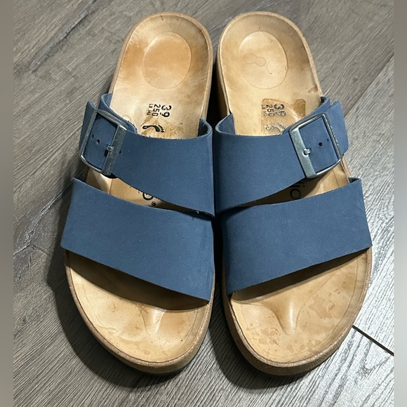 Birkenstock Papillio Almina Nubuck Leather - Elemental Blue Size 39 - Picture 2 of 7